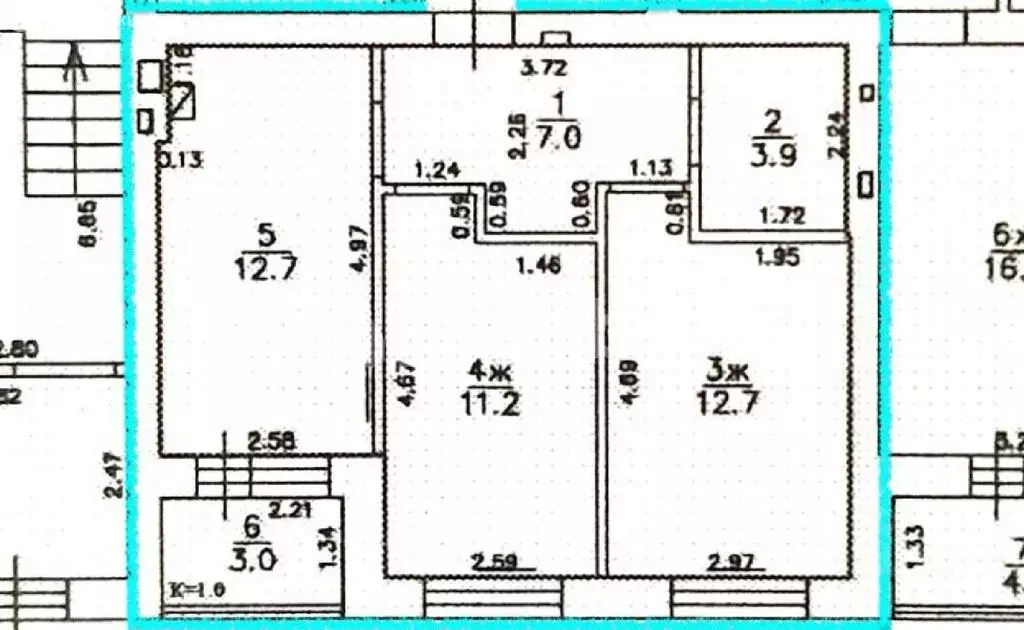 2-комнатная квартира: Калининград, улица Сержанта Мишина, 81к1 (50.5 ... - Фото 0