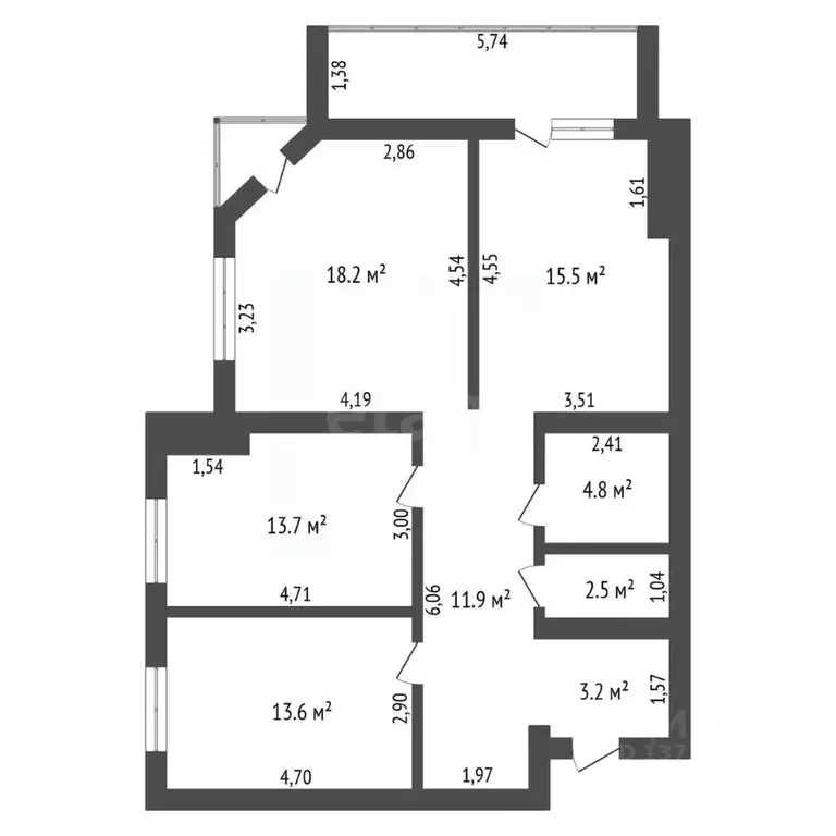 3-к кв. Амурская область, Благовещенский район, с. Чигири ул. ... - Фото 1