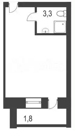 Квартира-студия, 24,3 м, 4/10 эт. - Фото 0
