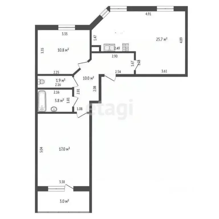 2-к кв. Удмуртия, Ижевск Спартаковский пер., 2 (70.0 м) - Фото 2