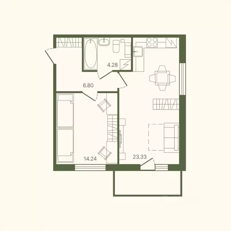 1-к кв. Ленинградская область, Тосно г. Тосненский район, Тосненское ... - Фото 1