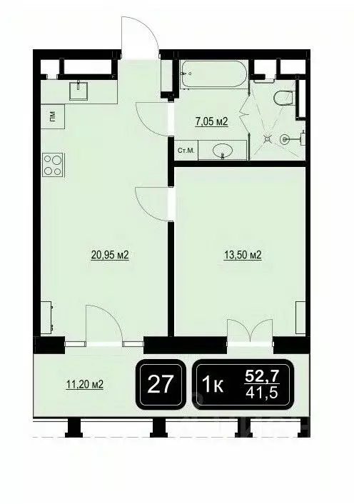 1-к кв. Краснодарский край, Анапа Пионерский просп. (52.7 м) - Фото 1