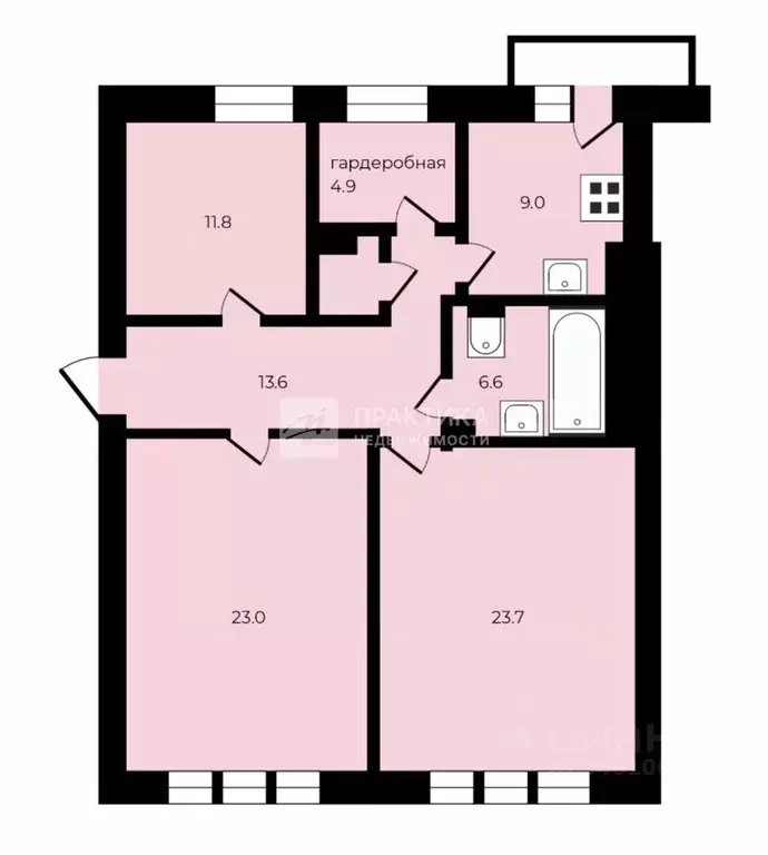 3-к кв. Москва Новоспасский пер., 3К1 (93.9 м) - Фото 2