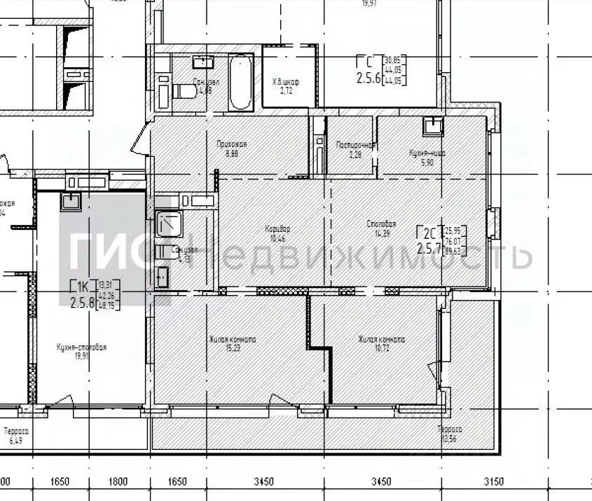 2-к кв. Новосибирская область, Новосибирск ул. Аэропорт, 88 (76.0 м) - Фото 1