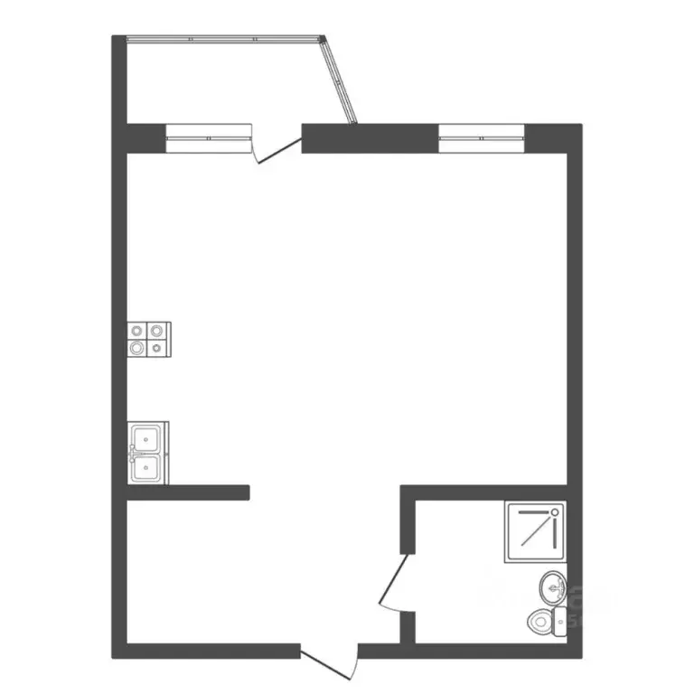 Студия Тюменская область, Тюмень Войновка мкр, ул. Энергостроителей, ... - Фото 2