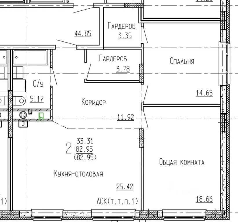 2-к кв. Воронежская область, Воронеж ул. Сергея Лазо (82.95 м) - Фото 0