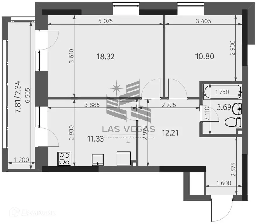 Продаётся 2-к квартира, 58.69 м - Фото 1