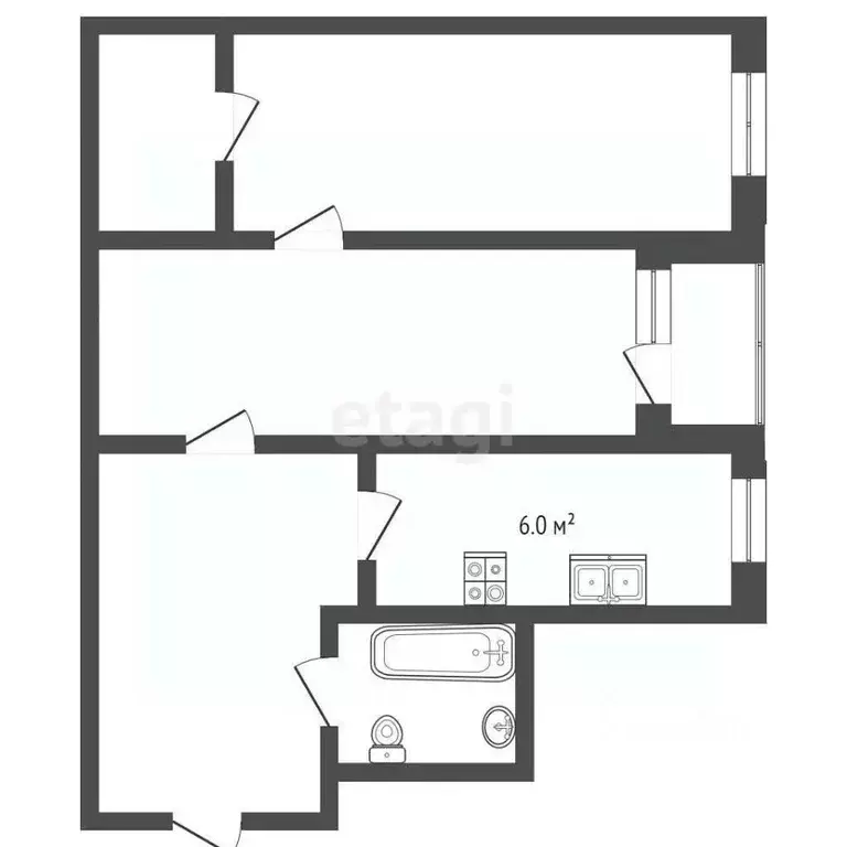 2-к кв. Москва ул. Руставели, 6АК1 (43.2 м) - Фото 1