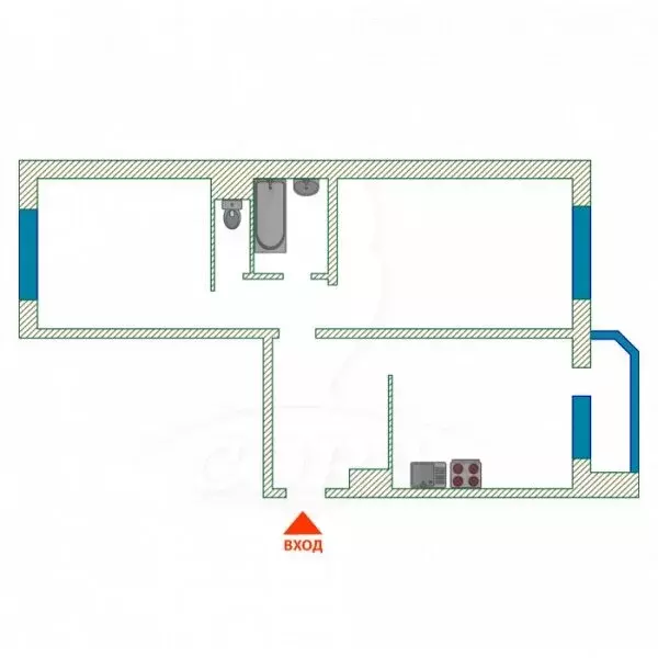 2-комнатная квартира: Тюмень, Широтная улица, 192к2 (66 м) - Фото 2