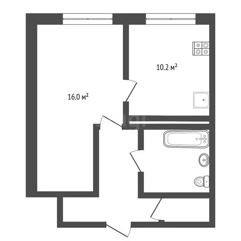 1-комнатная квартира: Череповец, улица Монтклер, 18 (34.1 м) - Фото 1