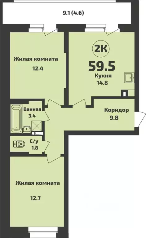 2-к кв. Новосибирская область, Новосибирский район, Станционный ... - Фото 0