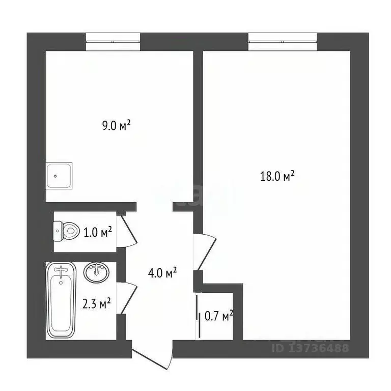 1-к кв. Амурская область, Тында Амурская ул., 33 (39.7 м) - Фото 1