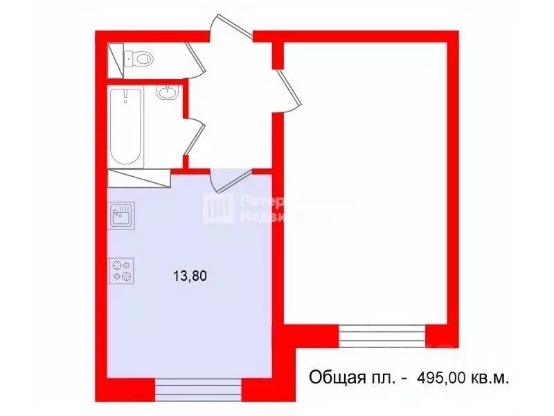 Комната Санкт-Петербург Индустриальный просп., 17К2 (13.8 м) - Фото 2