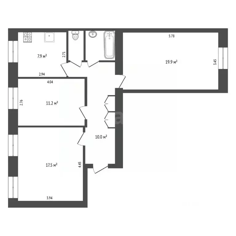 Комната Москва Нагатинская ул., 29К1 (11.2 м) - Фото 1