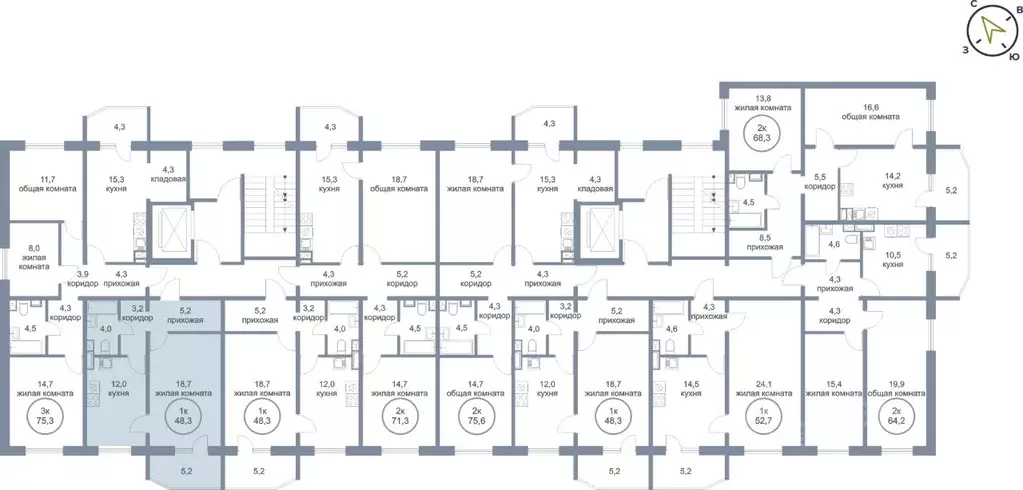 1-к кв. Ханты-Мансийский АО, Нефтеюганск 5-й мкр, 50 (48.3 м) - Фото 1