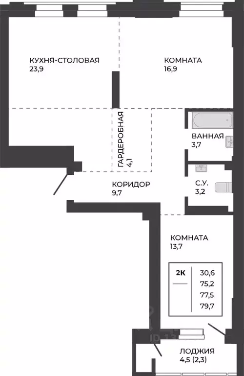2-к кв. Алтайский край, Барнаул тракт Павловский, 251Б (77.5 м) - Фото 1