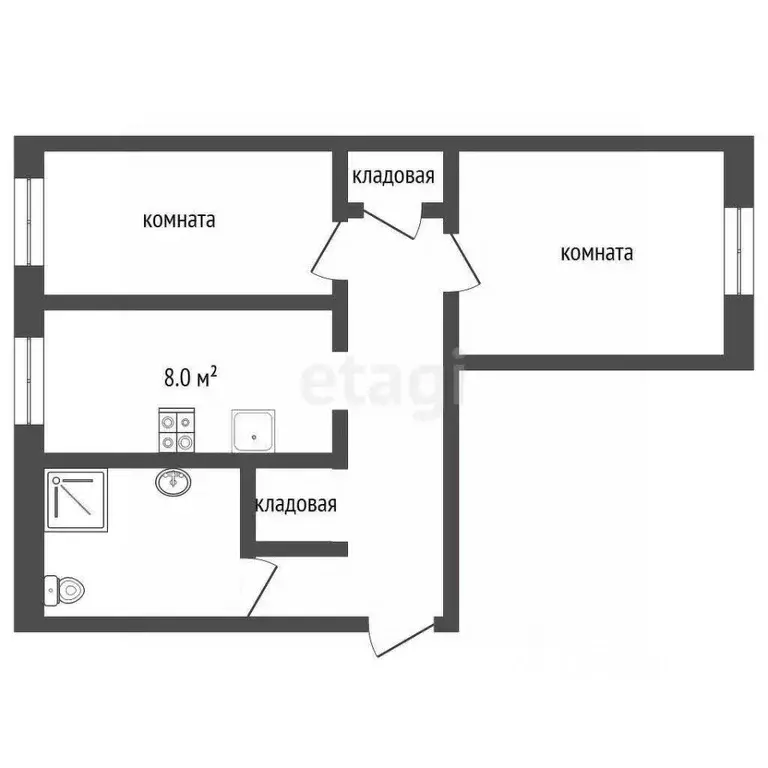 2-к кв. Псковская область, Печоры ул. Мелиораторов, 8 (44.2 м) - Фото 2