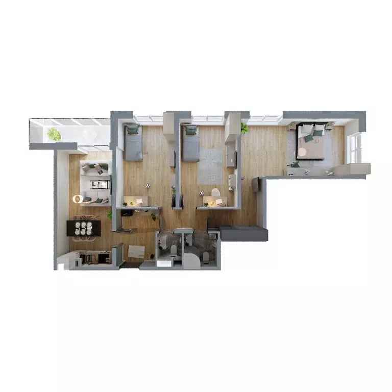 3-комнатная квартира: Калуга, улица Пухова, 58 (91.77 м) - Фото 2