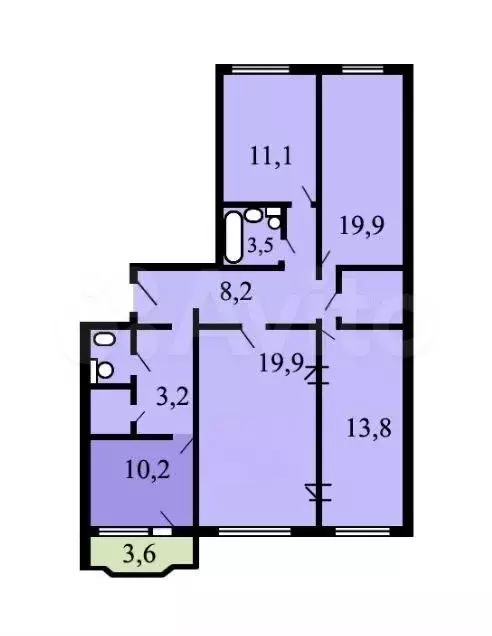 4-к. квартира, 120 м, 12/16 эт. - Фото 0