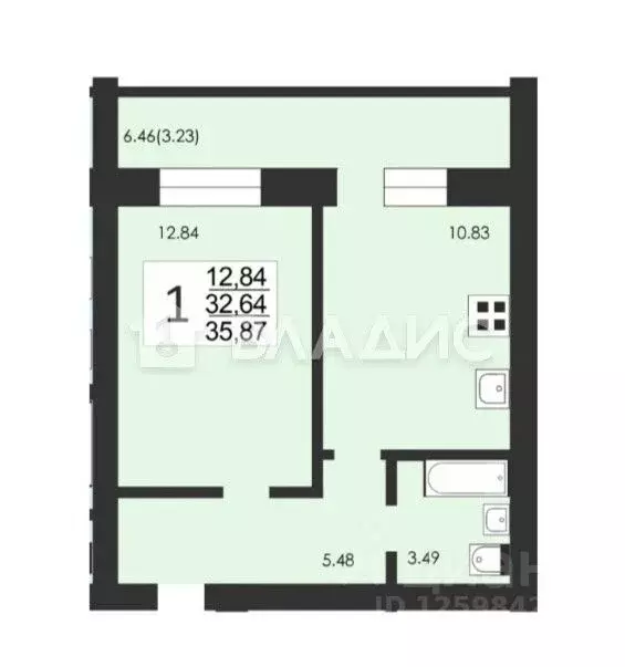 1-к кв. Коми, Сыктывкар ул. Панева, 4 (35.87 м) - Фото 1