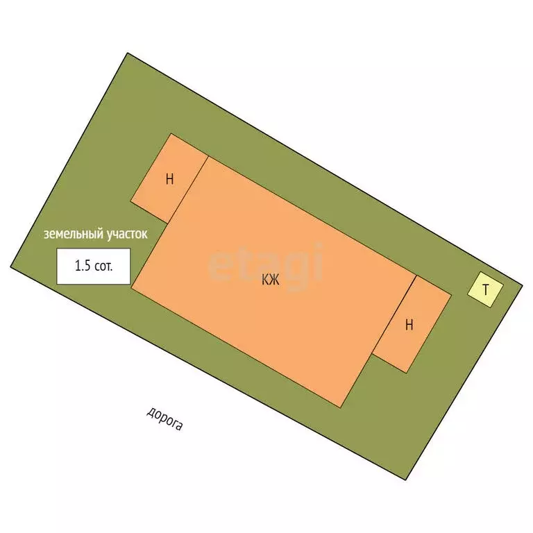 Дом в Ишим, улица Красина (52.4 м) - Фото 1