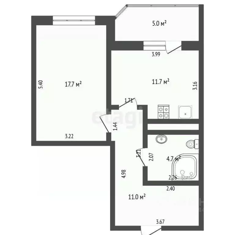 1-к кв. Тюменская область, Тюмень Восточный мкр, ул. Моторостроителей, ... - Фото 2