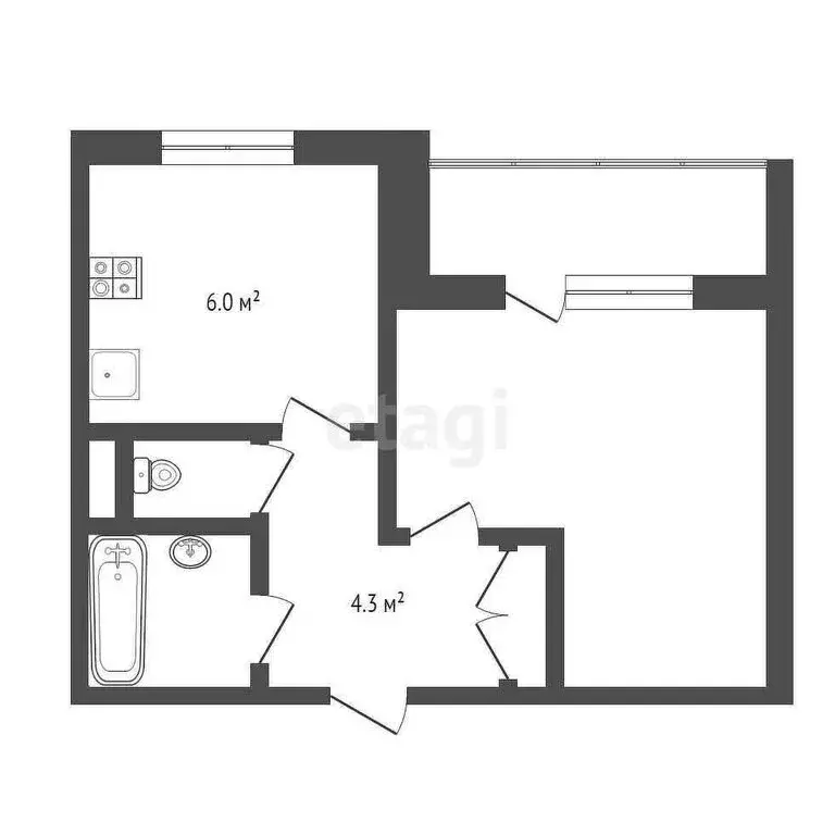 1-комнатная квартира: Самара, Ново-Садовая улица, 212 (30 м) - Фото 1