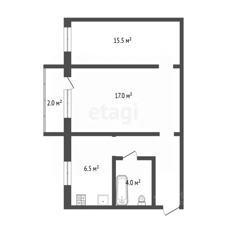 2-к кв. Забайкальский край, Чита Белорусская ул., 9А (45.0 м) - Фото 1