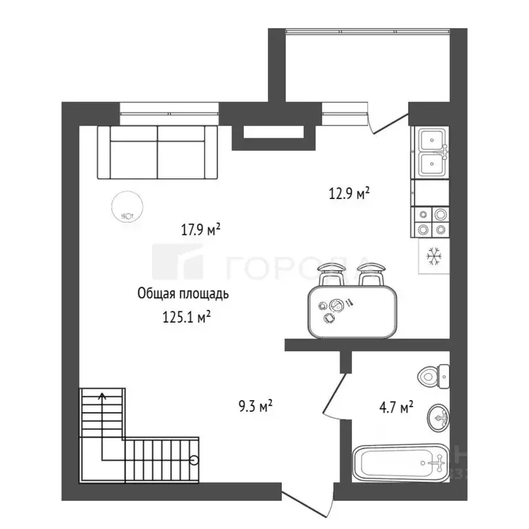 5-к кв. Новосибирская область, Новосибирск ул. Римского-Корсакова, 4б ... - Фото 2