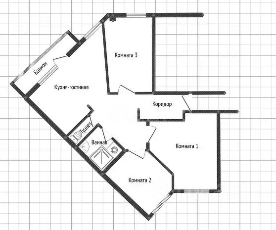 3-к кв. Приморский край, Владивосток 71-й мкр, ул. Ватутина, 4В (97.0 ... - Фото 1