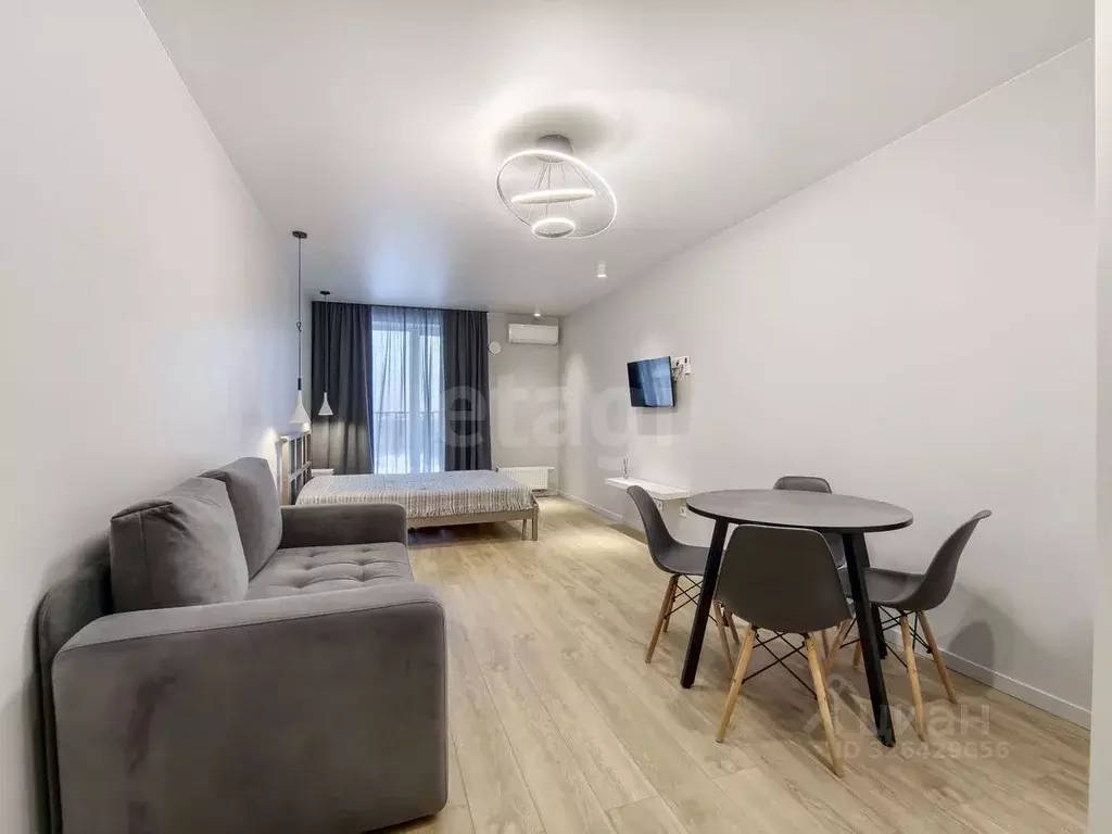 Студия Тюменская область, Тюмень ДОК мкр, ул. Воронинская, 43 (32.7 м) - Фото 0