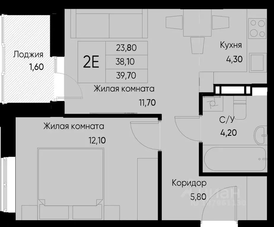 2-к кв. Татарстан, Зеленодольский район, Васильево муниципальное ... - Фото 0