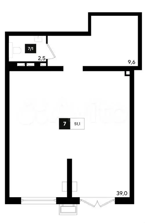 Продам офисное помещение, 51.1 м - Фото 0