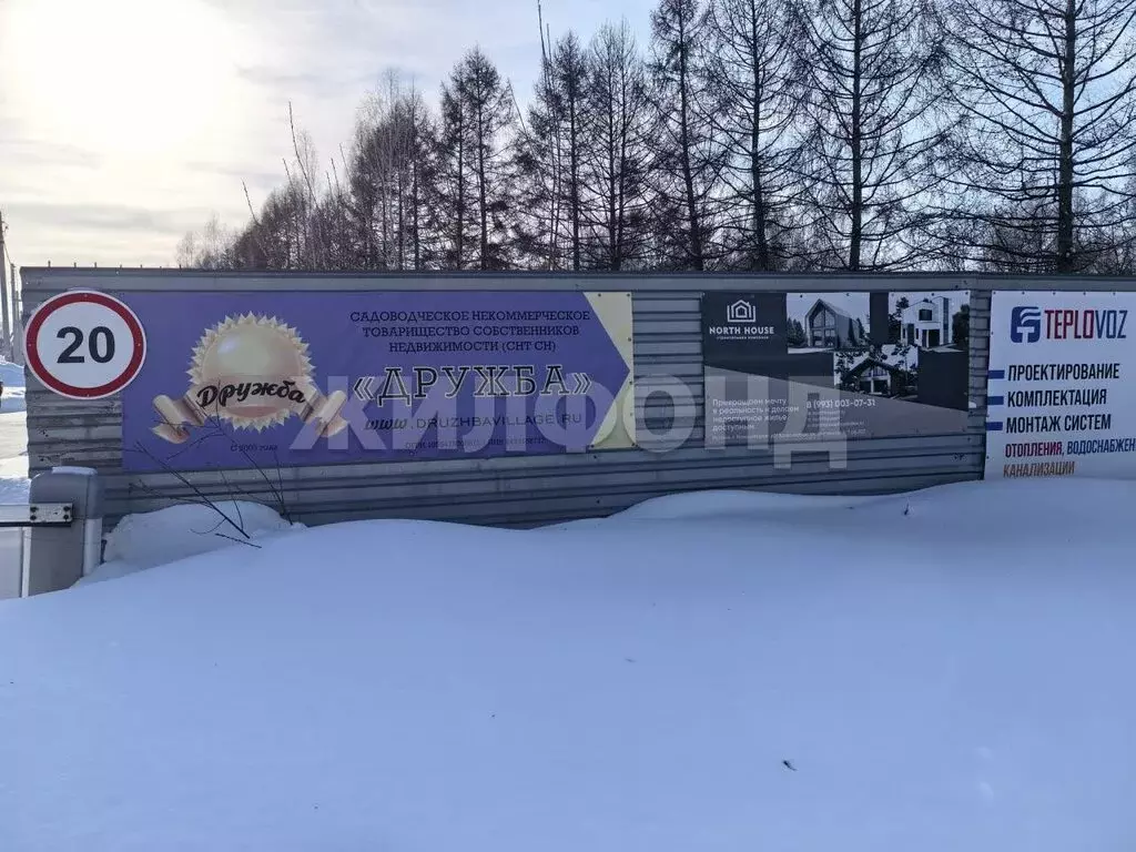 Участок в Новосибирский район, рабочий посёлок Краснообск, СНТ Дружба ... - Фото 1