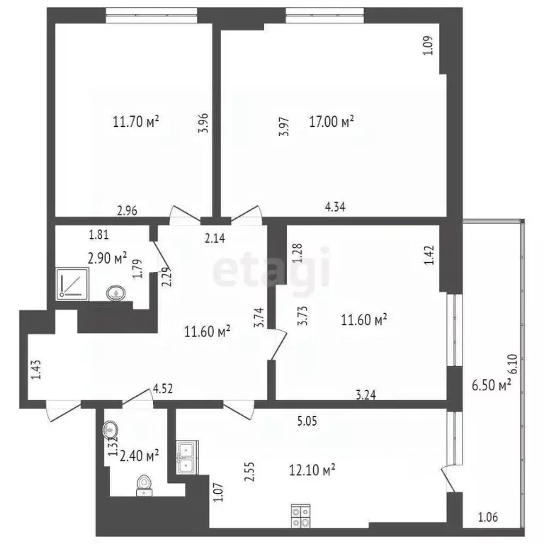 3-к кв. Удмуртия, Ижевск ул. 40 лет Победы, 138 (69.5 м) - Фото 1