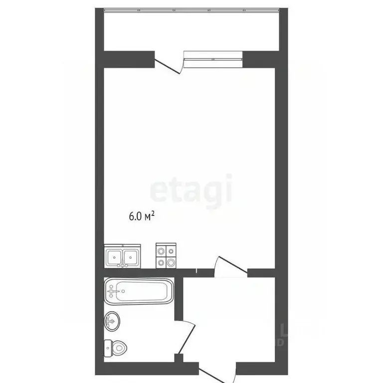 Студия Ханты-Мансийский АО, Сургут ул. Александра Усольцева, 15 (24.0 ... - Фото 1