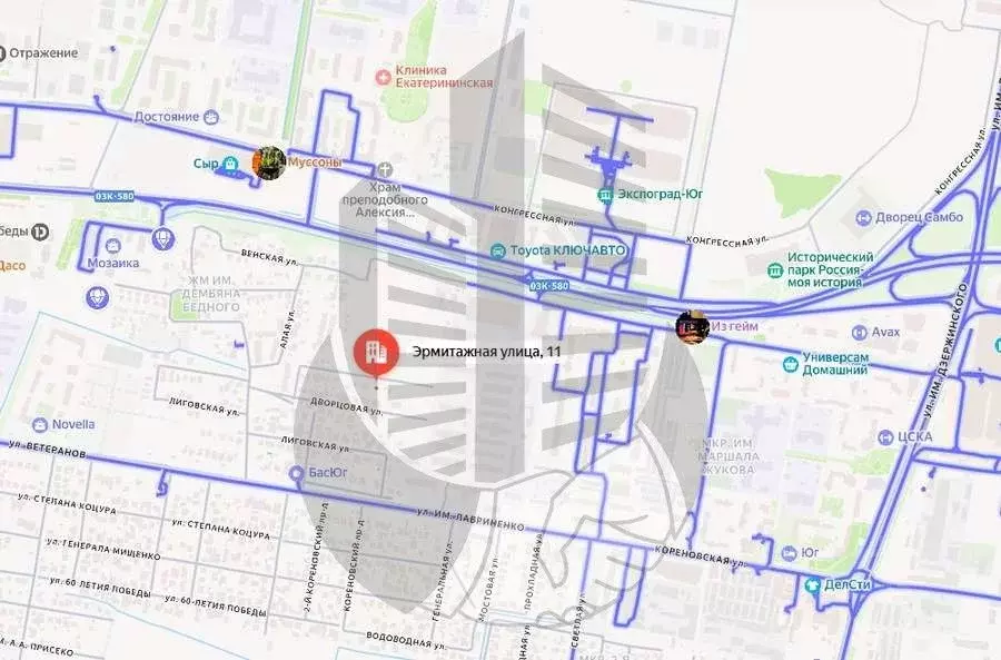 Участок в Краснодарский край, Краснодар ул. Эрмитажная, 15/1 (8.3 ... - Фото 2