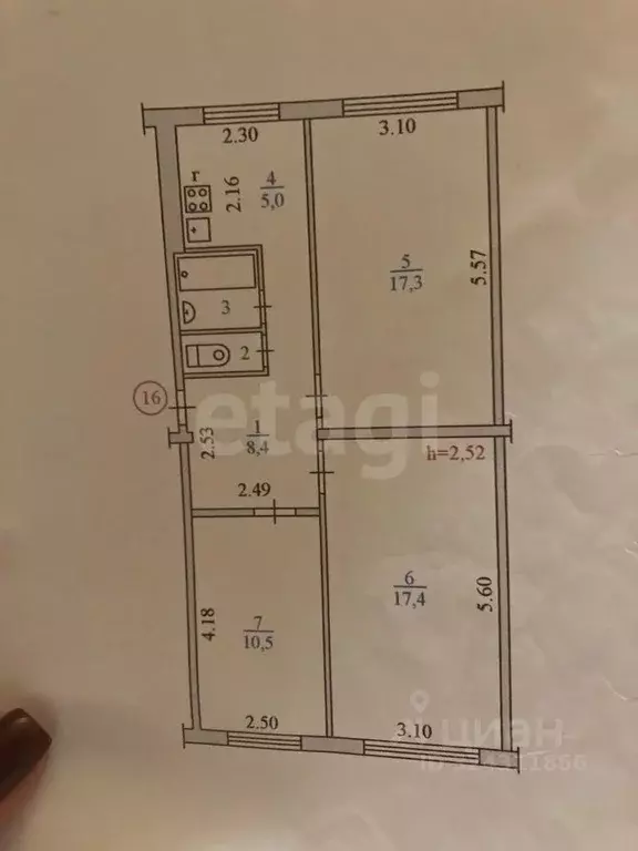 3-к кв. Архангельская область, Приморский муниципальный округ, пос. ... - Фото 2
