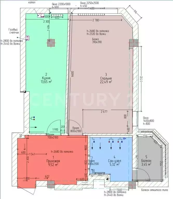 1-комнатная квартира: Севастополь, улица Степаняна, 9А (49.9 м) - Фото 0