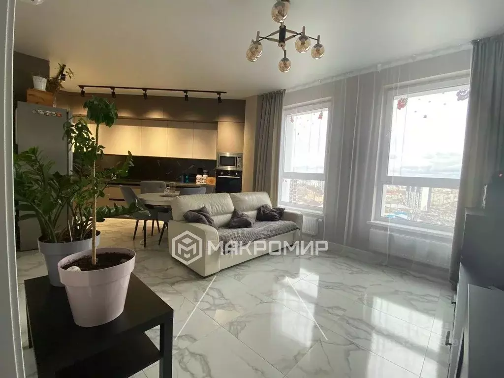 3-к кв. Челябинская область, Челябинск ул. Елькина, 91 (68.0 м) - Фото 2