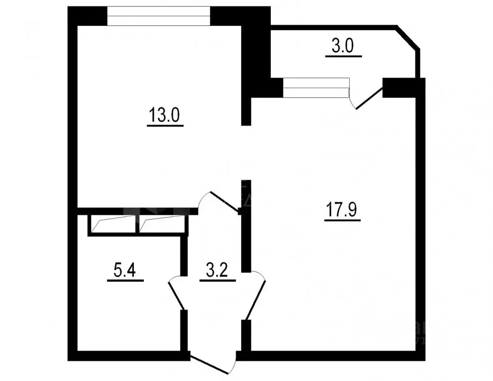 1-к кв. Тюменская область, Тюмень ул. Константина Посьета, 7 (40.0 м) - Фото 2