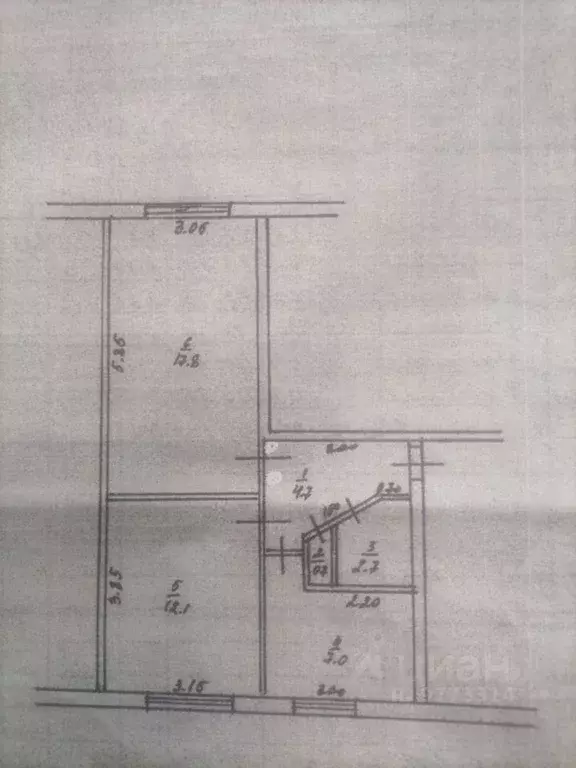 1-к кв. Татарстан, Нурлат Красноармейская ул., 37 (33.2 м) - Фото 1