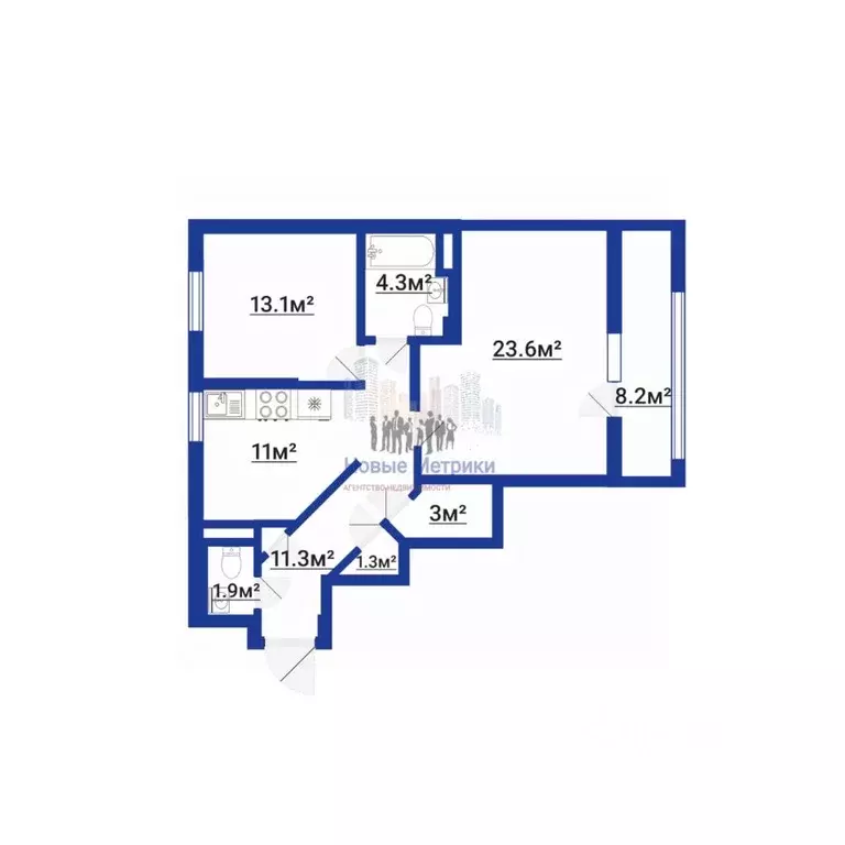2-к кв. Санкт-Петербург Приморский просп., 52К1 (72.2 м) - Фото 1