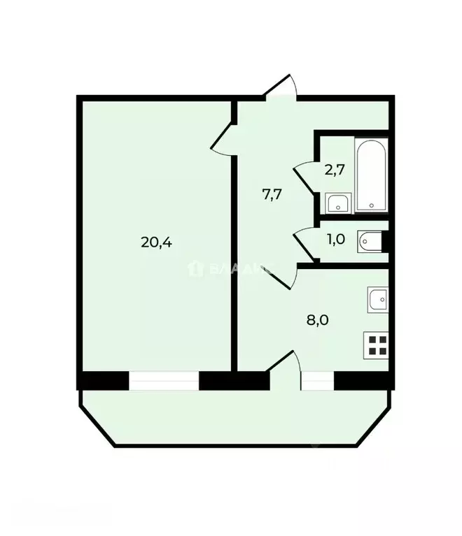 1-к кв. Санкт-Петербург просп. Культуры, 25к4 (34.0 м) - Фото 2