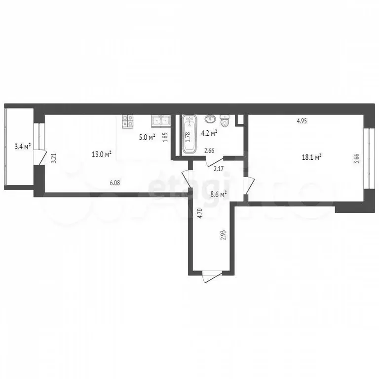 Квартира-студия, 27 м, 3/18 эт. - Фото 0