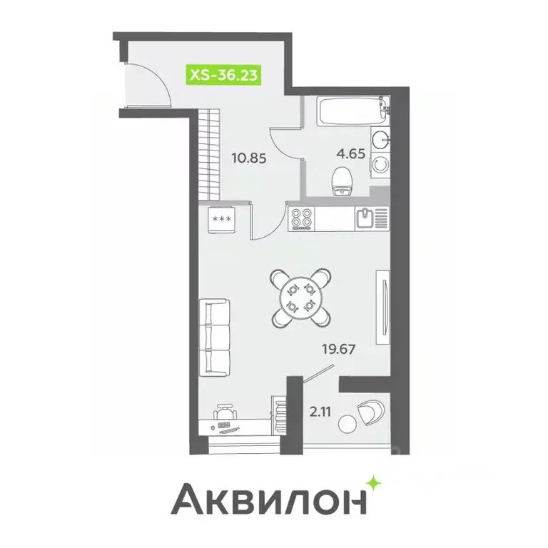 Студия Санкт-Петербург бул. Головнина, 6к1 (37.0 м) - Фото 0