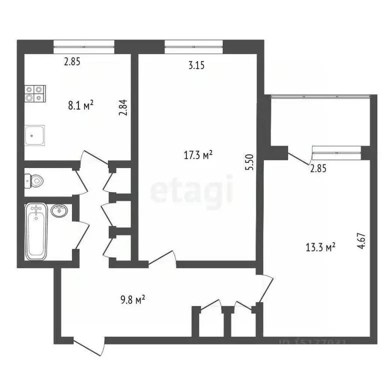 2-к кв. Ямало-Ненецкий АО, Новый Уренгой Северная Коммунальная Зона ... - Фото 1