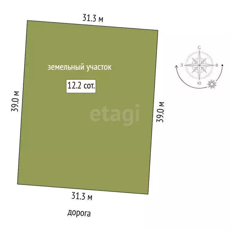 Участок в Тюмень, микрорайон Пушкин (12.16 м) - Фото 1