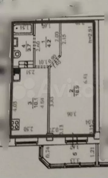 1-к. квартира, 36,9 м, 6/9 эт. - Фото 0