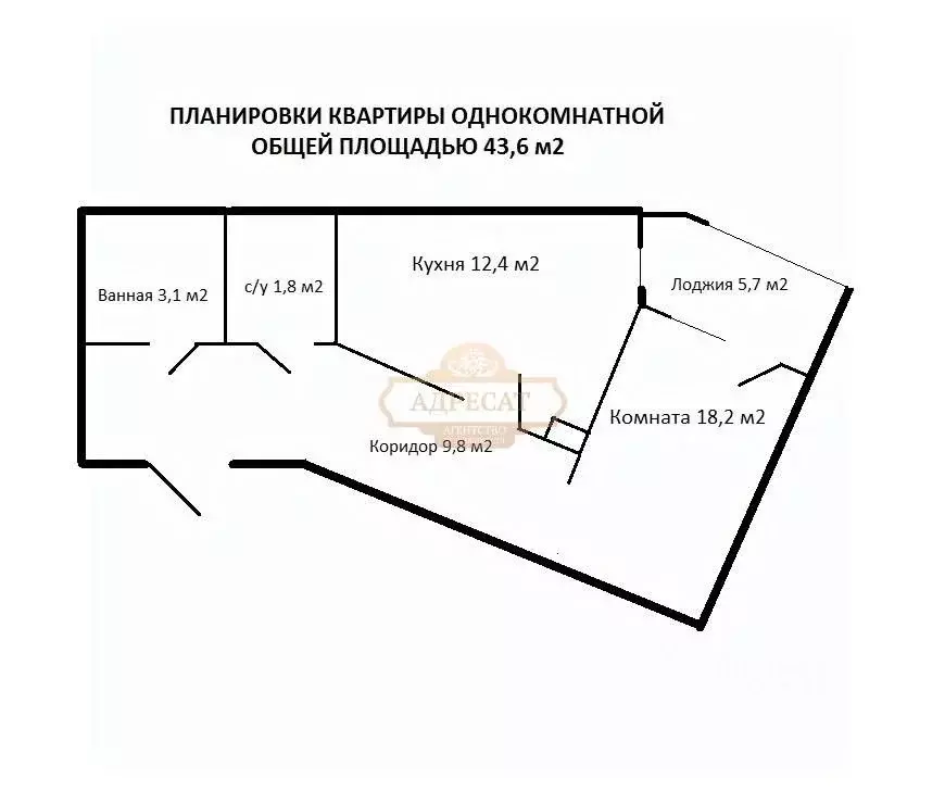 1-к кв. Санкт-Петербург Комендантский просп., 51к1 (43.6 м) - Фото 1